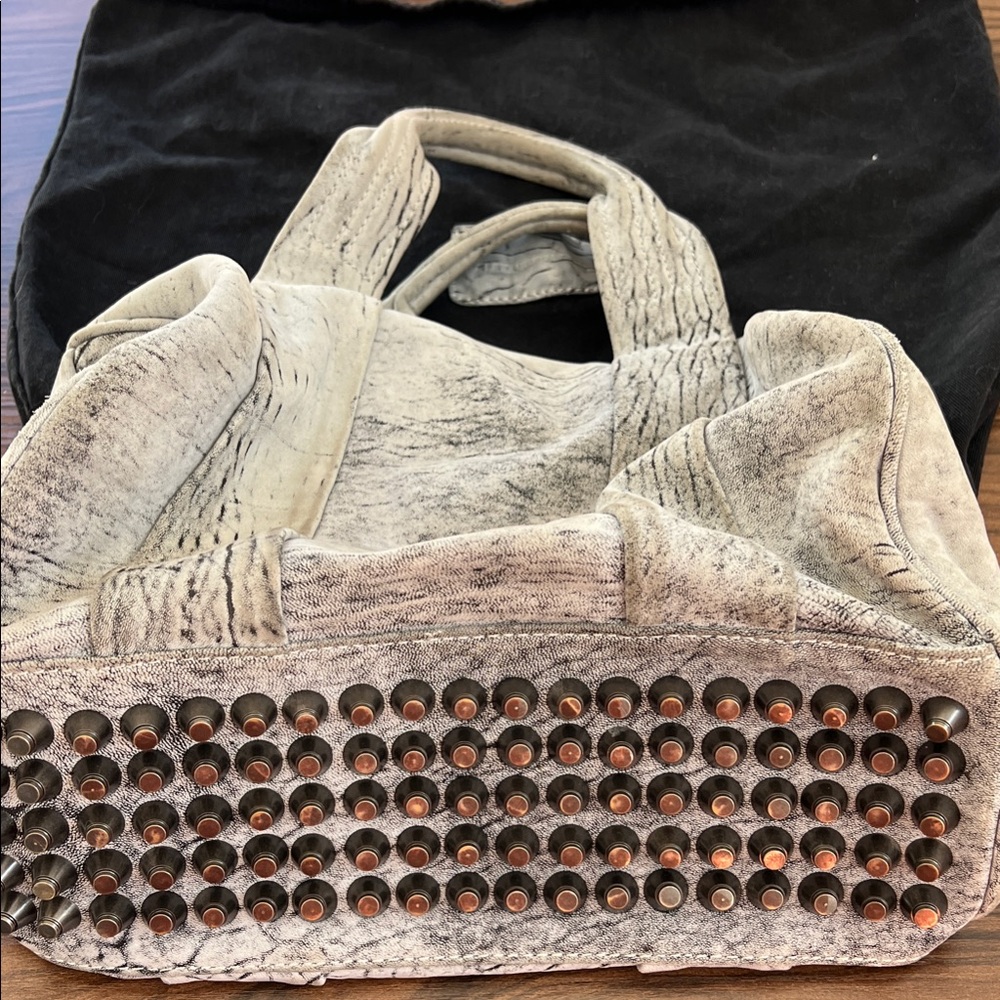 Pre-loved Alexander Wang Rocco Studded Grey Satchel Bag